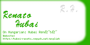 renato hubai business card